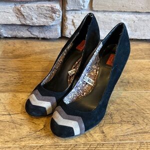 Women’s Black Missoni go Target Black Chevron Accent Pumps size 10